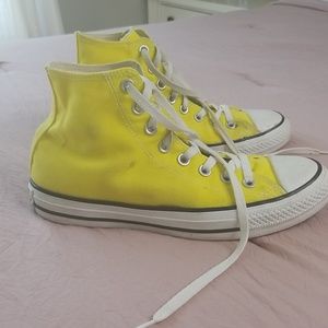 Neon yellow converse